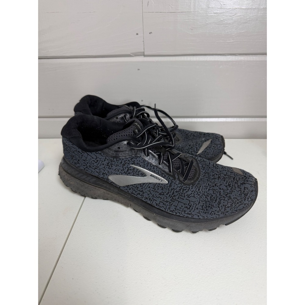 Brooks Mens Adrenaline GTS 20 Running Shoes 11.5 Black Gray Knit 1103071D071